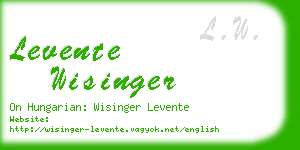 levente wisinger business card